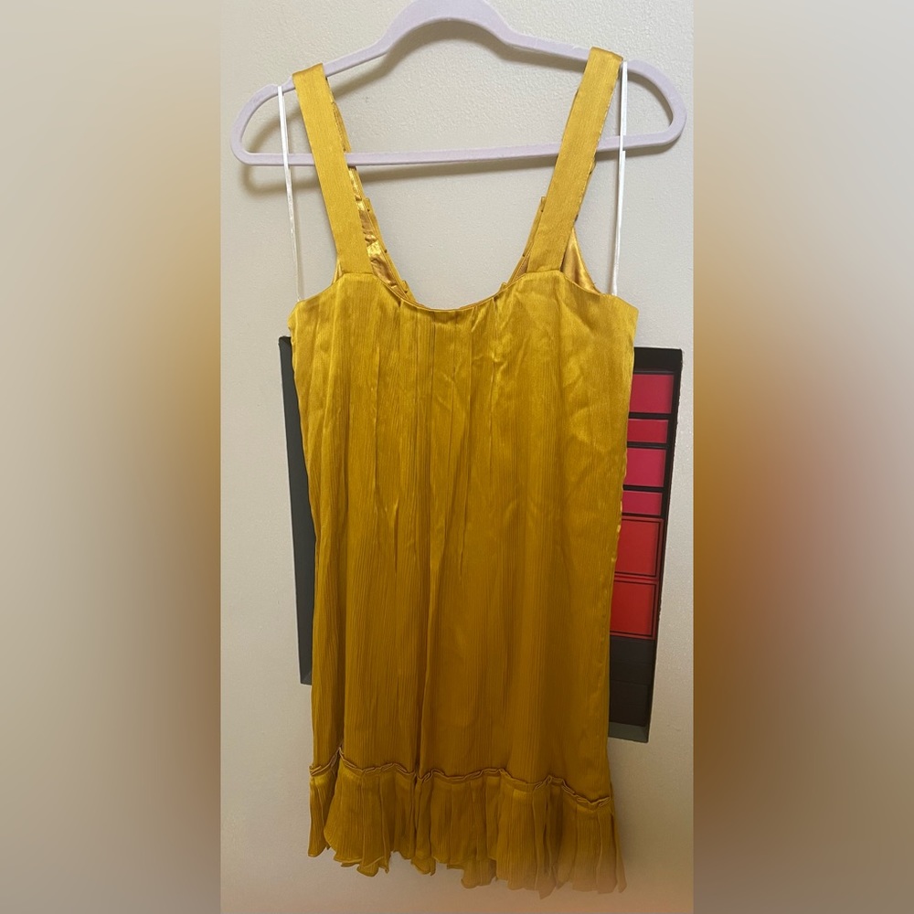 NWT mustard Silk dress - Picture 6 of 7